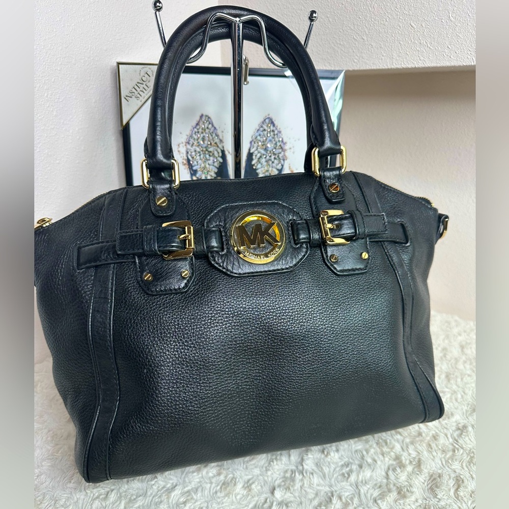 Michael Kors Purse, Black Pebble Leather Bag